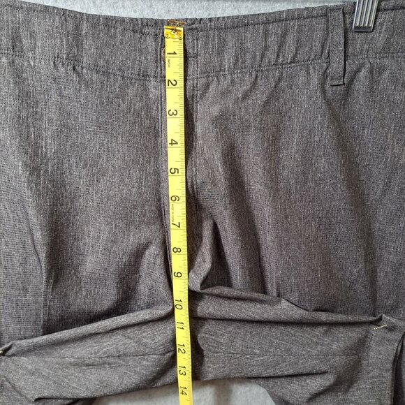 SwissTech Mens 42 Shorts Flat Front Gray Poly Elastic Waistband Pockets Stretch - Picture 11 of 15